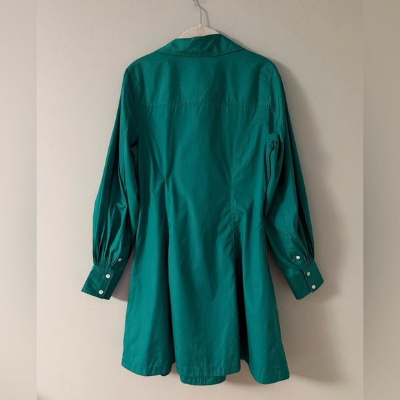 NWT Madewell Seamed Long-Sleeve Mini Shirtdress in Poplin - Picture 10 of 10